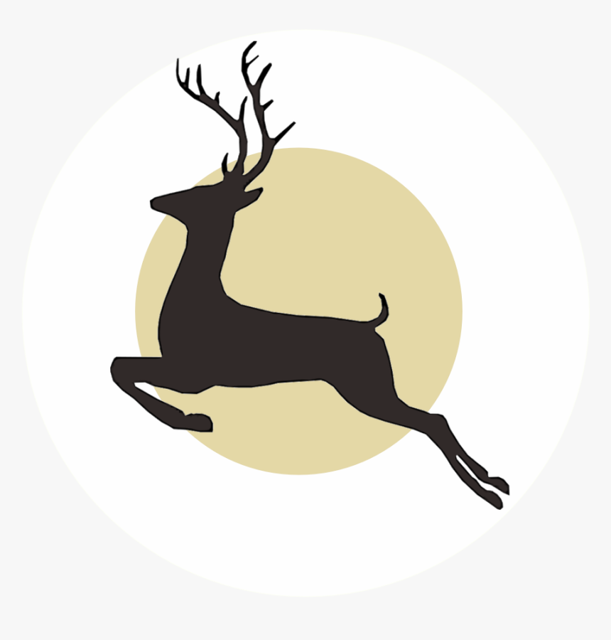 Christmas Reindeer Jumping Silhouettes , Transparent - Christmas Deer Svg Free, HD Png Download, Free Download