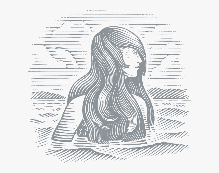 Transparent Mermaid Drawing Png - Coming Out Of Water Drawing, Png Download, Free Download