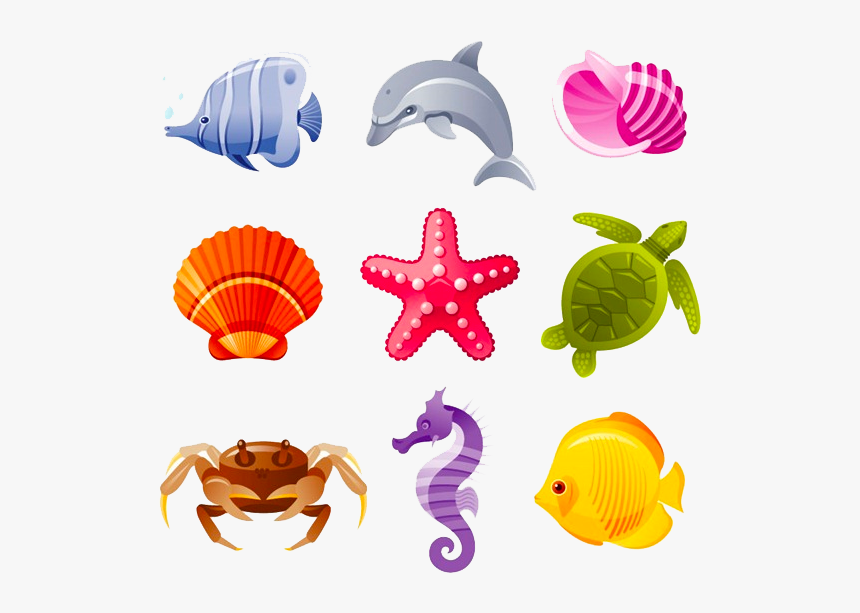 Sea Creatures Png - Sea Creatures Design, Transparent Png, Free Download