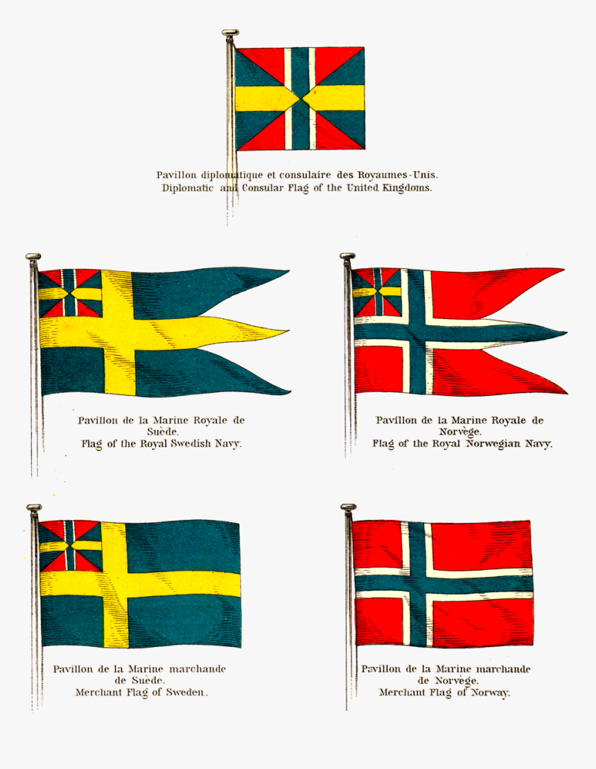 Transparent Norwegian Flag Png - Evolution Of Norway Flag, Png Download, Free Download