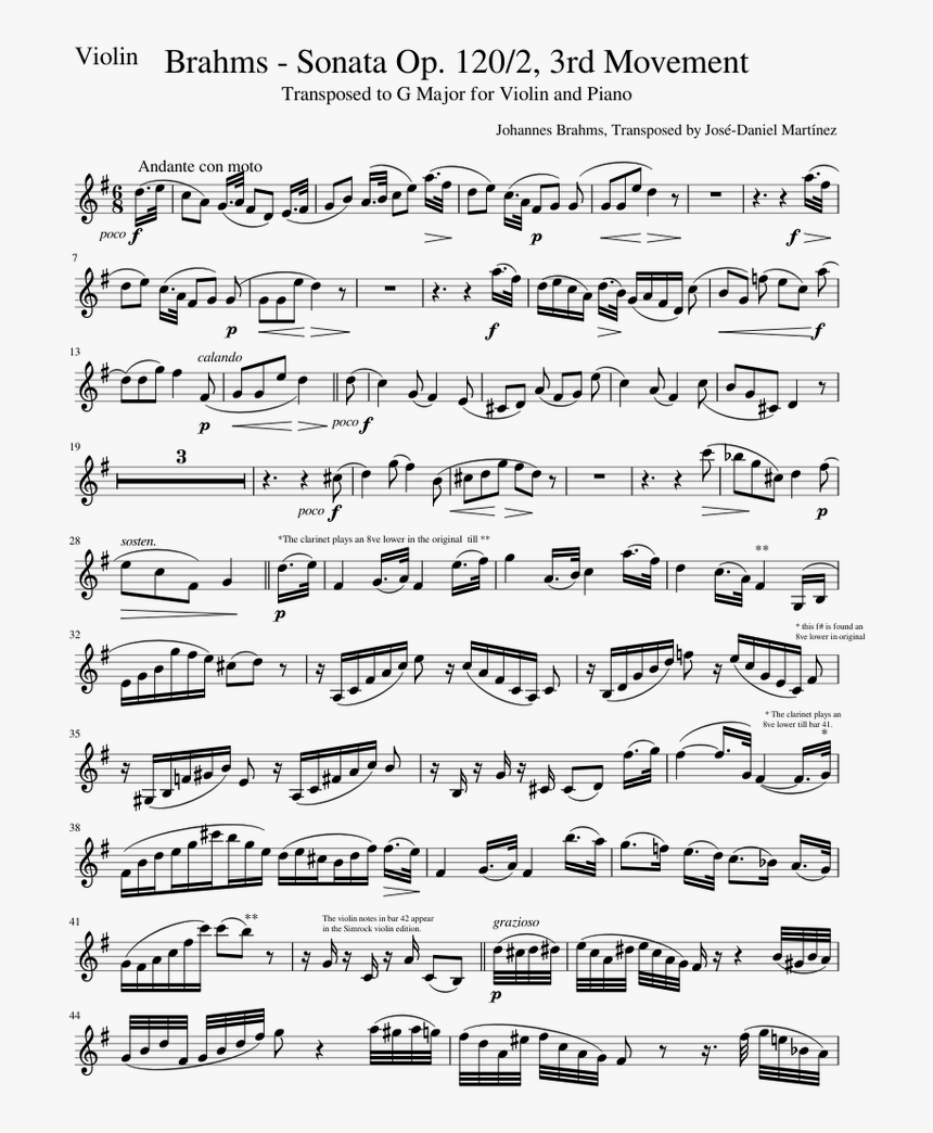 Brahms Sonata 3rd Movement, HD Png Download, Free Download