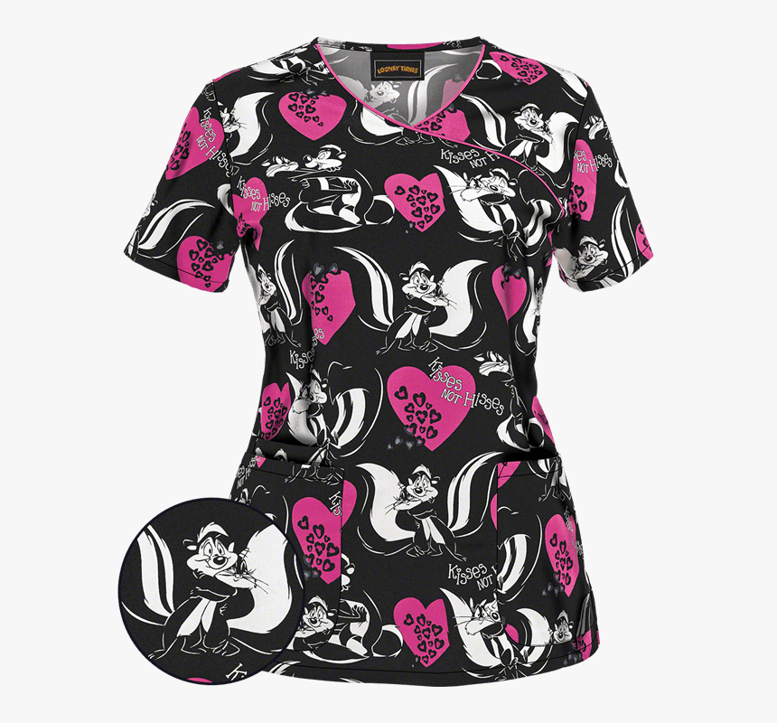 Pepe Le Pew Scrub Tops 2x, HD Png Download, Free Download