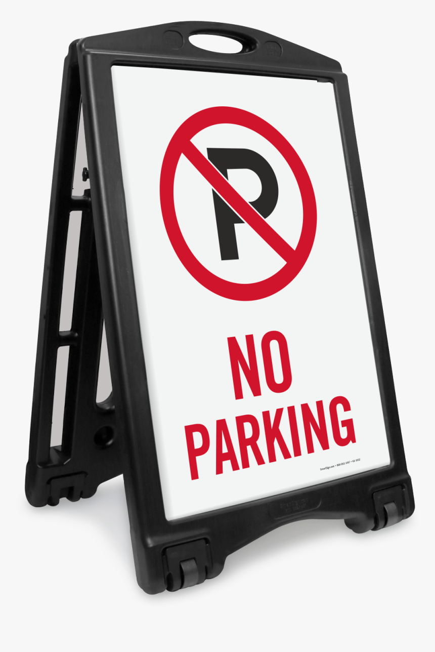 No Parking Sign With Stand, HD Png Download, Free Download