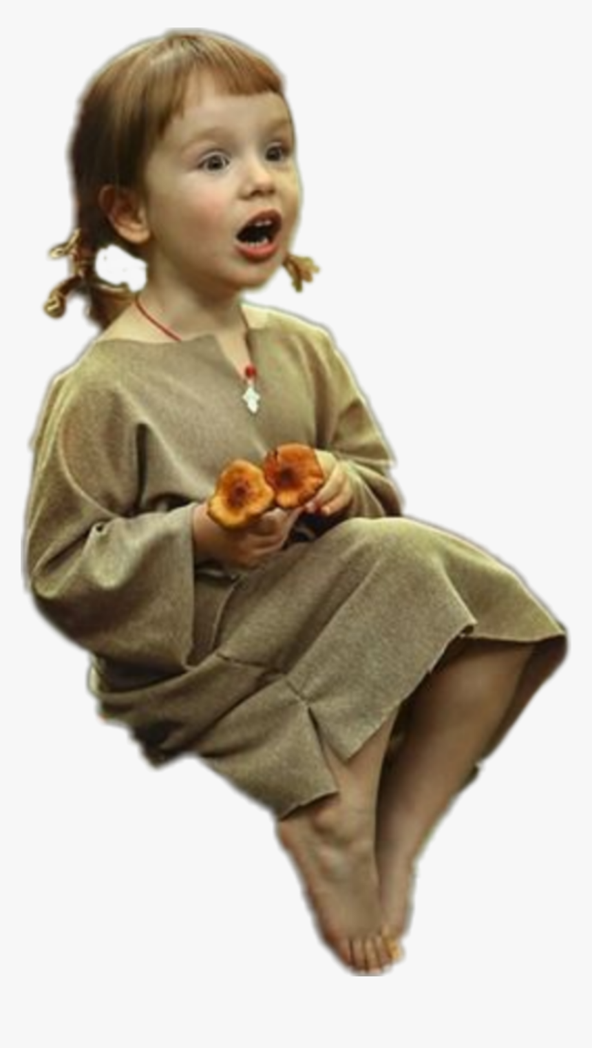 #girl #greendress #cute #surprised #child #kid #mouthopened - Child Girl Sitting Png, Transparent Png, Free Download