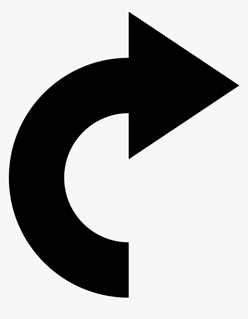 Simpleicons Interface Curve Pointing - Flèche En Arc De Cercle, HD Png Download, Free Download