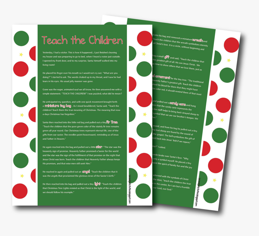 Teach The Children The True Meaning Of Christmas, HD Png Download, Free Download