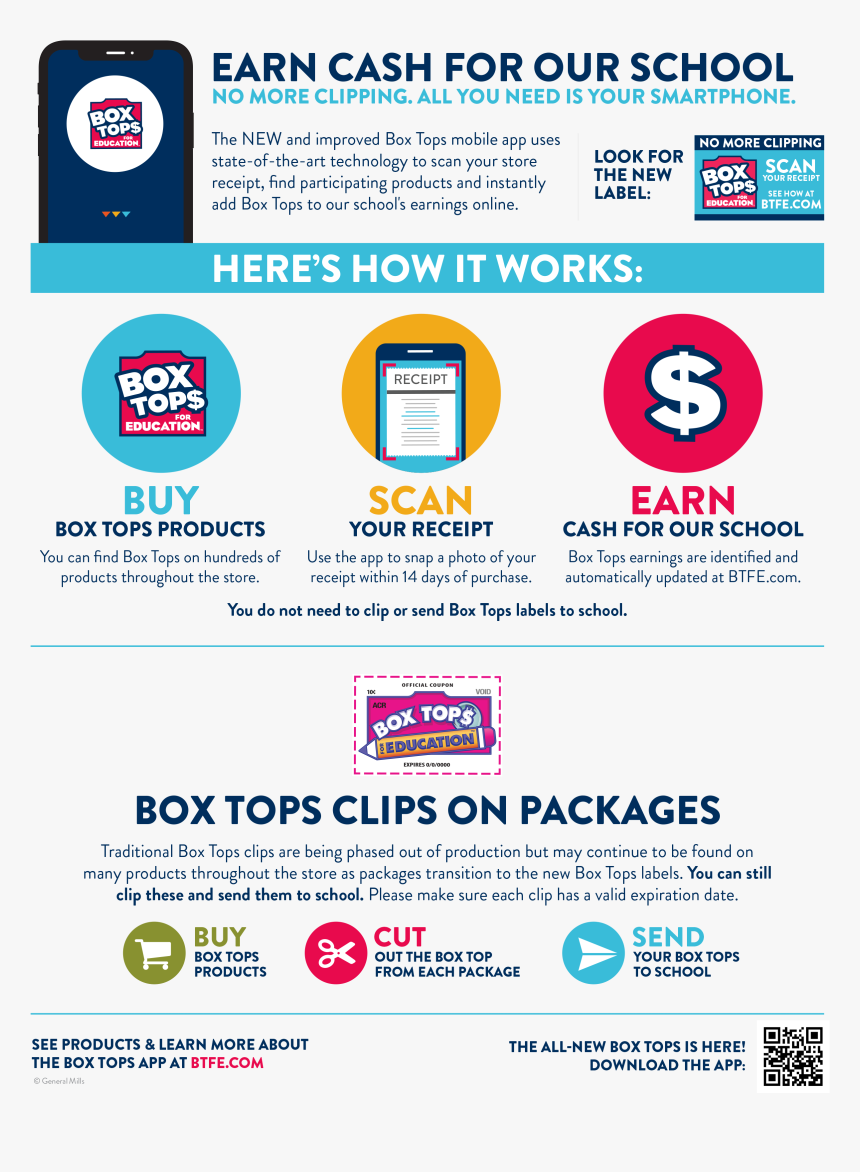 Box Tops For Education App Flyer, HD Png Download, Free Download