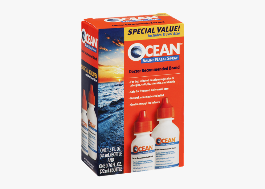 Ocean Saline Nasal Spray, HD Png Download, Free Download