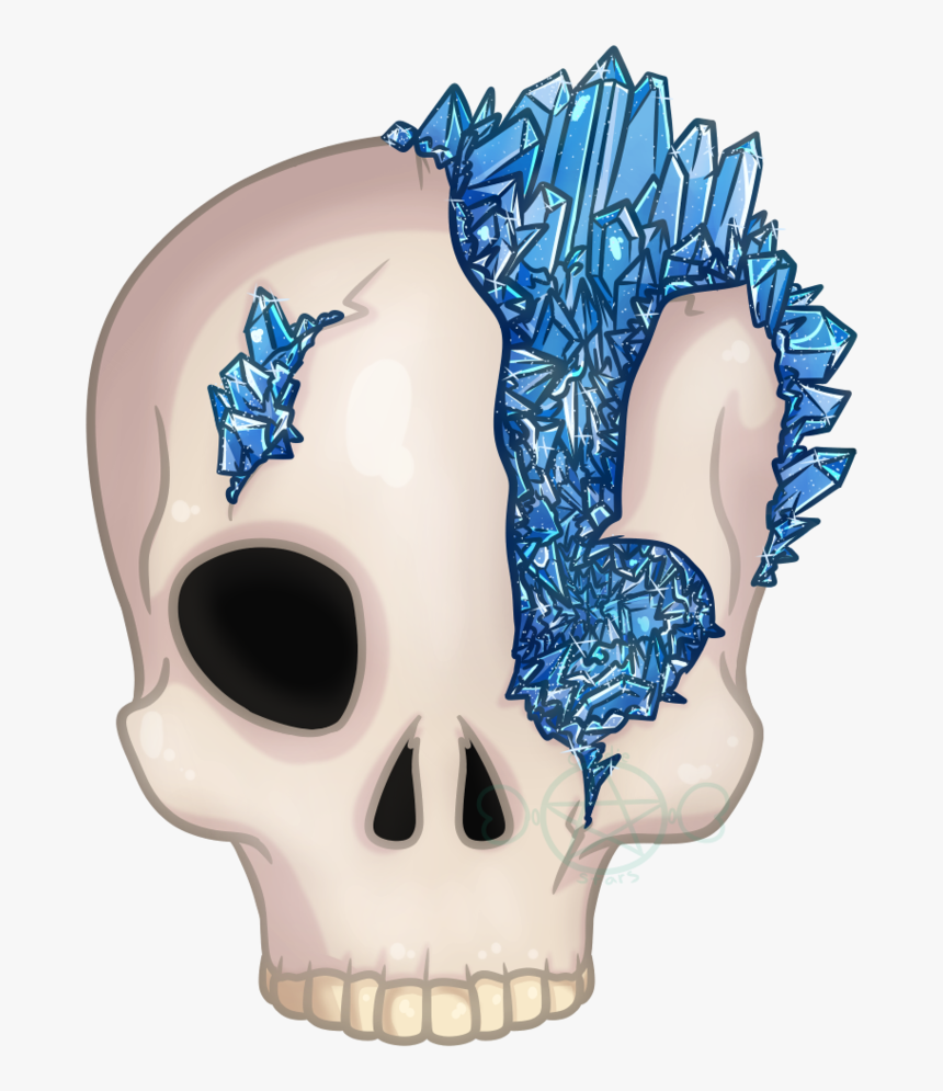 Blue Crystal Skull - Skull, HD Png Download, Free Download