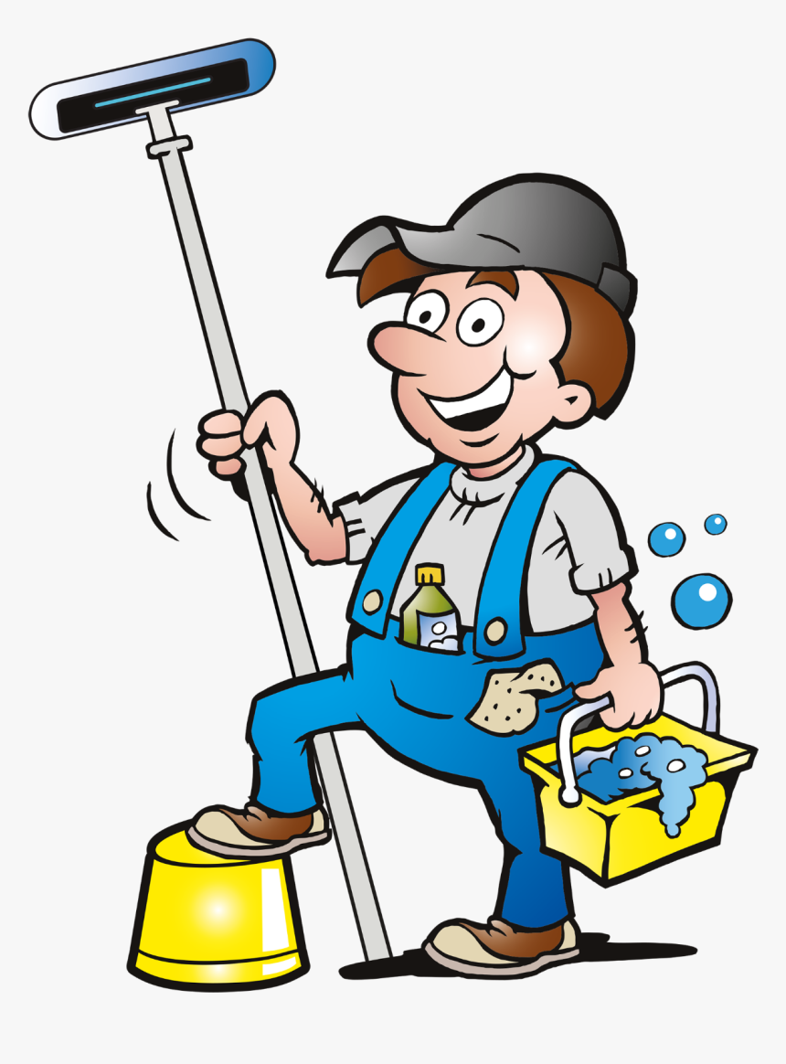 Window Cleaner Clipart , Png Download - Cartoon Window Cleaner Man, Transparent Png, Free Download