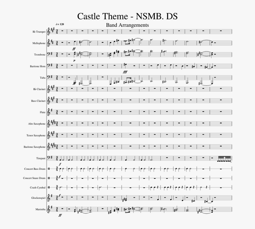 New Super Mario Bros Castle Music Trumpet, HD Png Download, Free Download