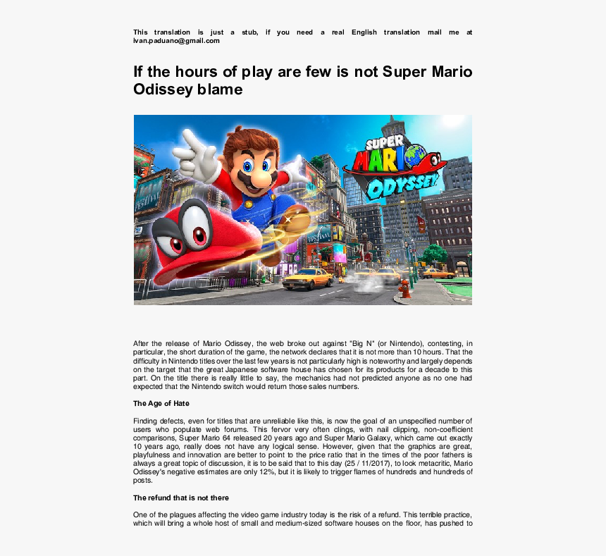 Transparent Mario Tube Png - Mario Odyssey Speedrun, Png Download, Free Download