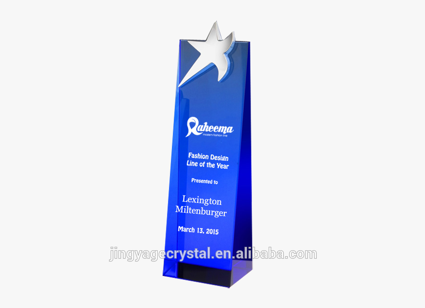 Jingyage Blue Crystal Star Wedge Award - Banner, HD Png Download, Free Download