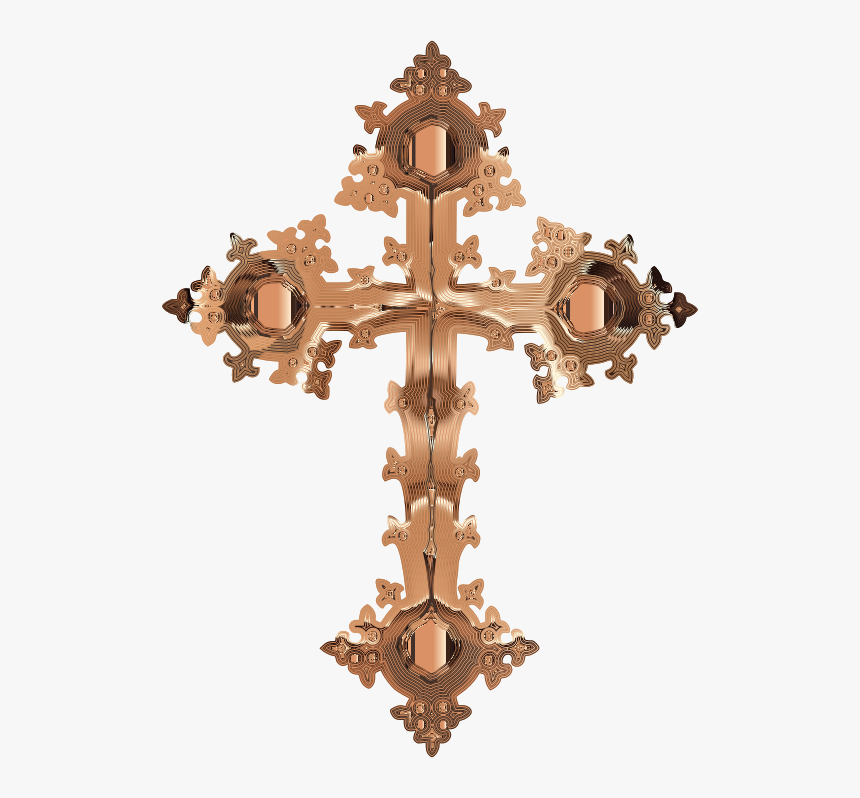 Polished Copper Ornate Cross No Background - Ethiopian Orthodox Cross Png, Transparent Png, Free Download