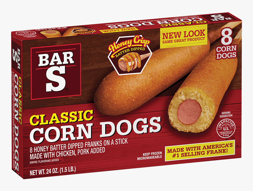 Classic Corn Dogs - Bar S Beef Corn Dogs, HD Png Download, Free Download