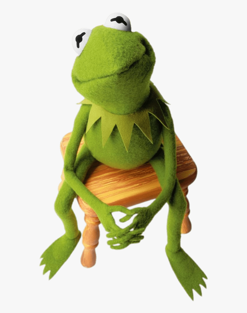 Kermit The Frog On Stool - Kermit The Frog Png, Transparent Png, Free Download
