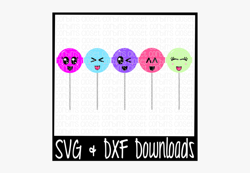 Kawaii Lolipops * Cute Faces * Candy Cutting File - Invertebrate, HD Png Download, Free Download