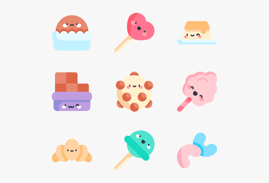 Flaticon Kawaii Candies, HD Png Download, Free Download