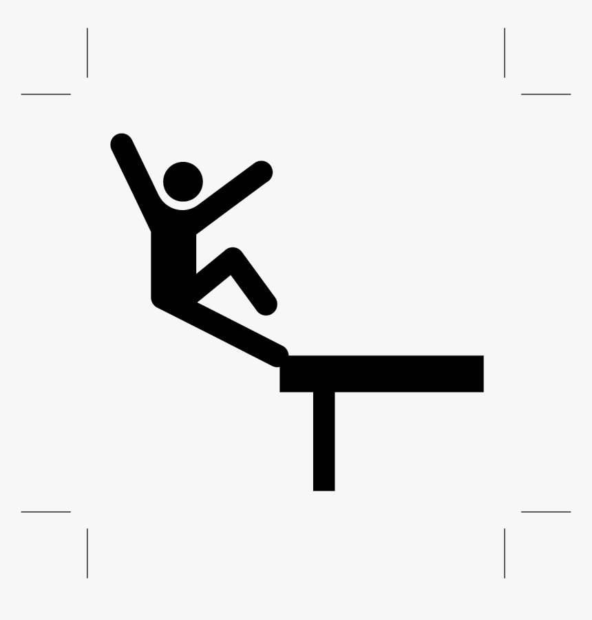 Free Download Falling Man Icon Clipart Falling Fall - Common Hazardous Sign, HD Png Download, Free Download