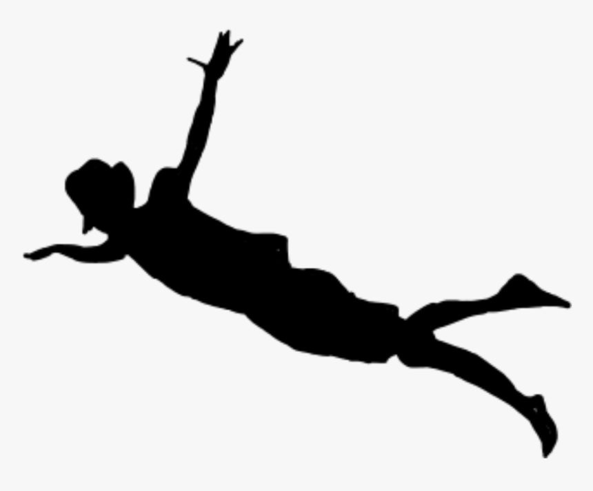 Flying Man Silhouette, HD Png Download, Free Download