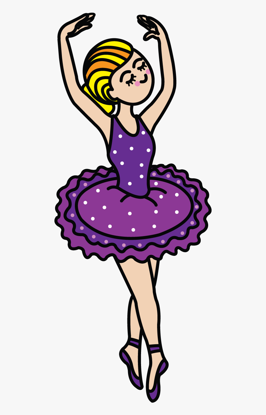 How To Draw Ballerina, People, Easy Step - Easy To Draw Cartoon Ballerina, HD Png Download, Free Download