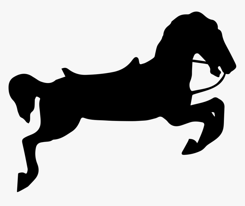 Castle Horse With Riding Gear - Carrossel Silhouette, HD Png Download, Free Download