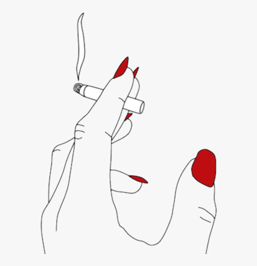 Tumblr Hand Cigarette - Cigarette Drawing Transparent, HD Png Download, Free Download