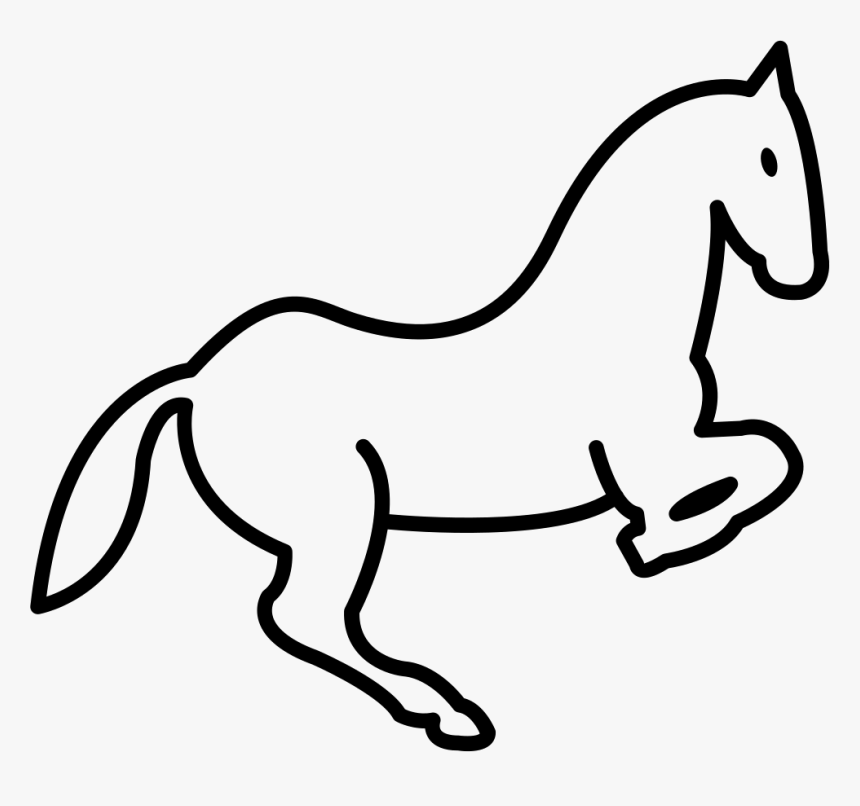 Jumping Horse Outline, HD Png Download, Free Download
