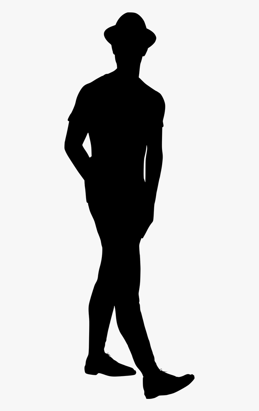 Silhouette Man Hipster Free Photo - Walking Fat Man Silhouette Vector, HD Png Download, Free Download