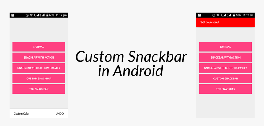 Transparent Android Status Bar Png - Custom Snackbar Android, Png Download, Free Download