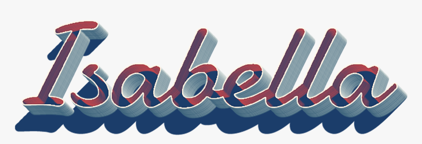 Isabella 3d Letter Png Name - Calligraphy, Transparent Png, Free Download