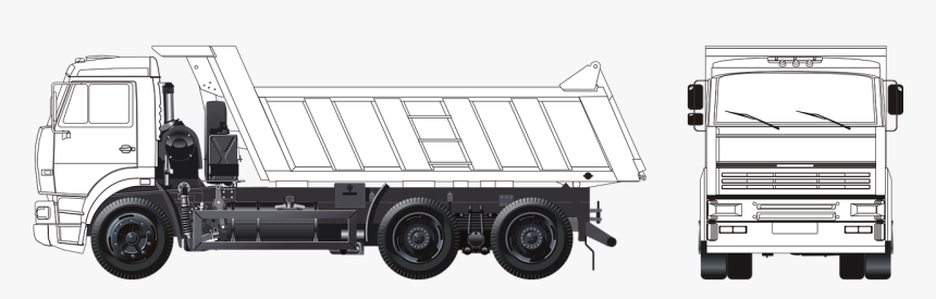 Tipper Truck Side View, HD Png Download, Free Download