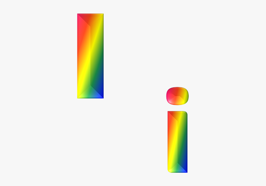 I Letter Png Images - Letter I In Rainbow, Transparent Png, Free Download