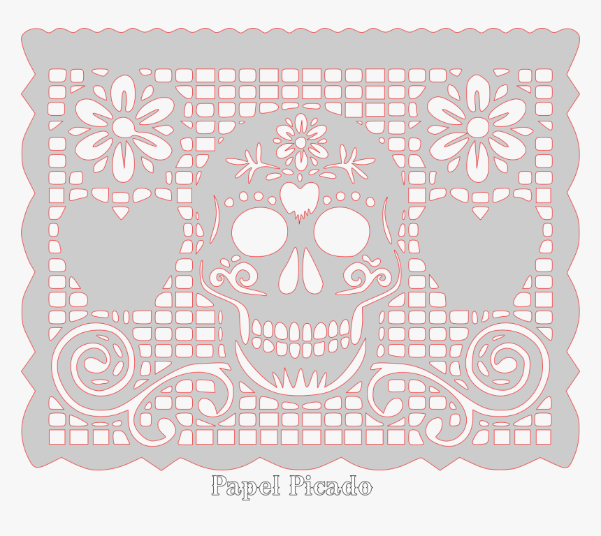 Papel Picado Dia De Muertos Png - Moldes Papel Picado Dia De Muertos, Transparent Png, Free Download