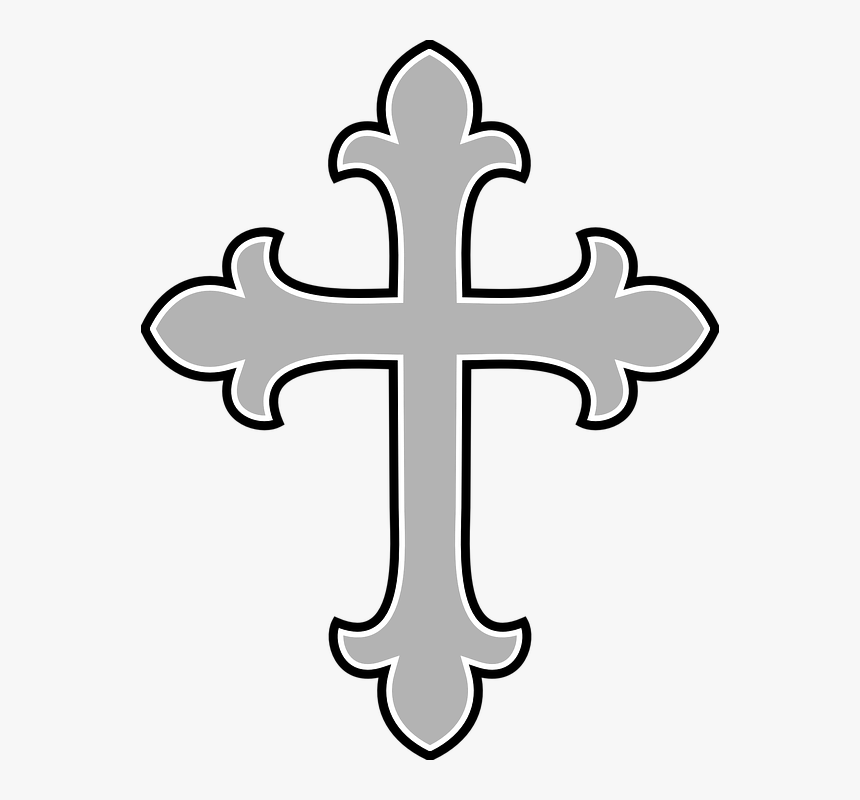 Cruz, Gris, Cristiano, Religión, Forma, Fe - Silver Cross Clip Art, HD Png Download, Free Download