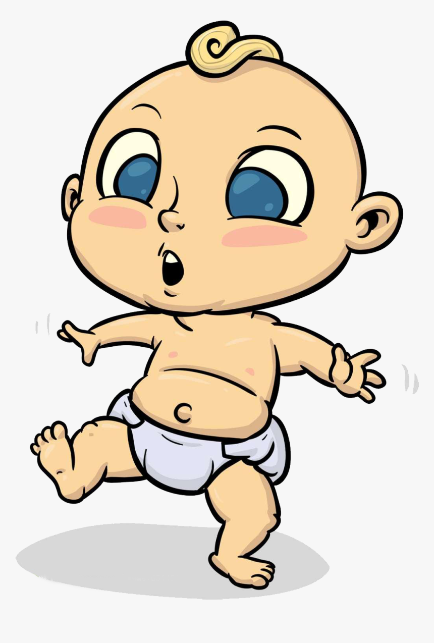 Cartoon Clip Art Surprise - Walking Baby Clip Art, HD Png Download, Free Download