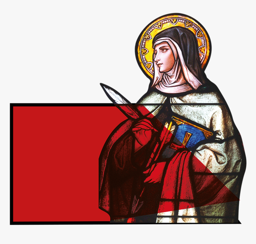 St Teresa Of Avila Stained Glass, HD Png Download, Free Download