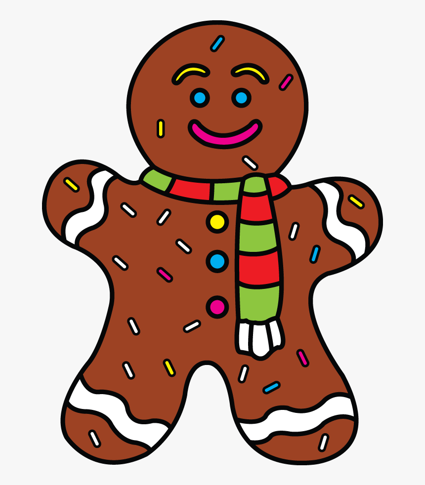 Clip Transparent Stock How To Draw Items - Drawing Of Gingerbread Man, HD Png Download, Free Download