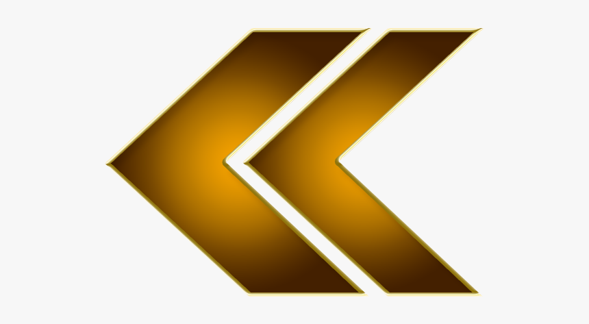 Double Arrow Brown Left - Transparent Gold Arrow Png, Png Download, Free Download