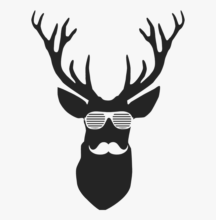 Hipster Deer Rubber Stamp - Deer Hipster, HD Png Download, Free Download