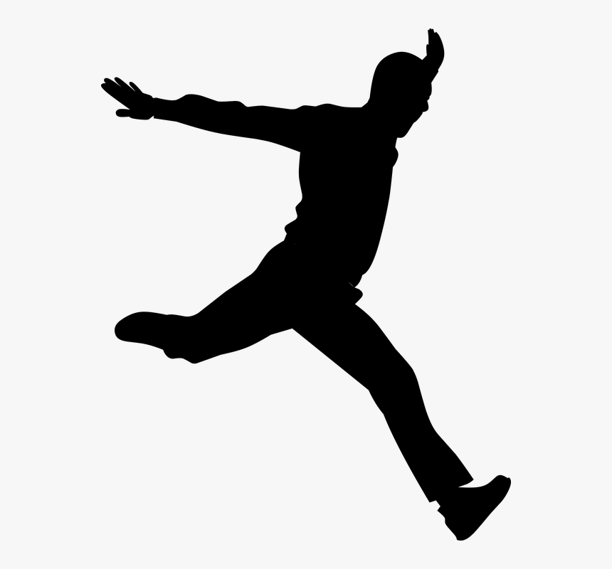 person jumping silhouette