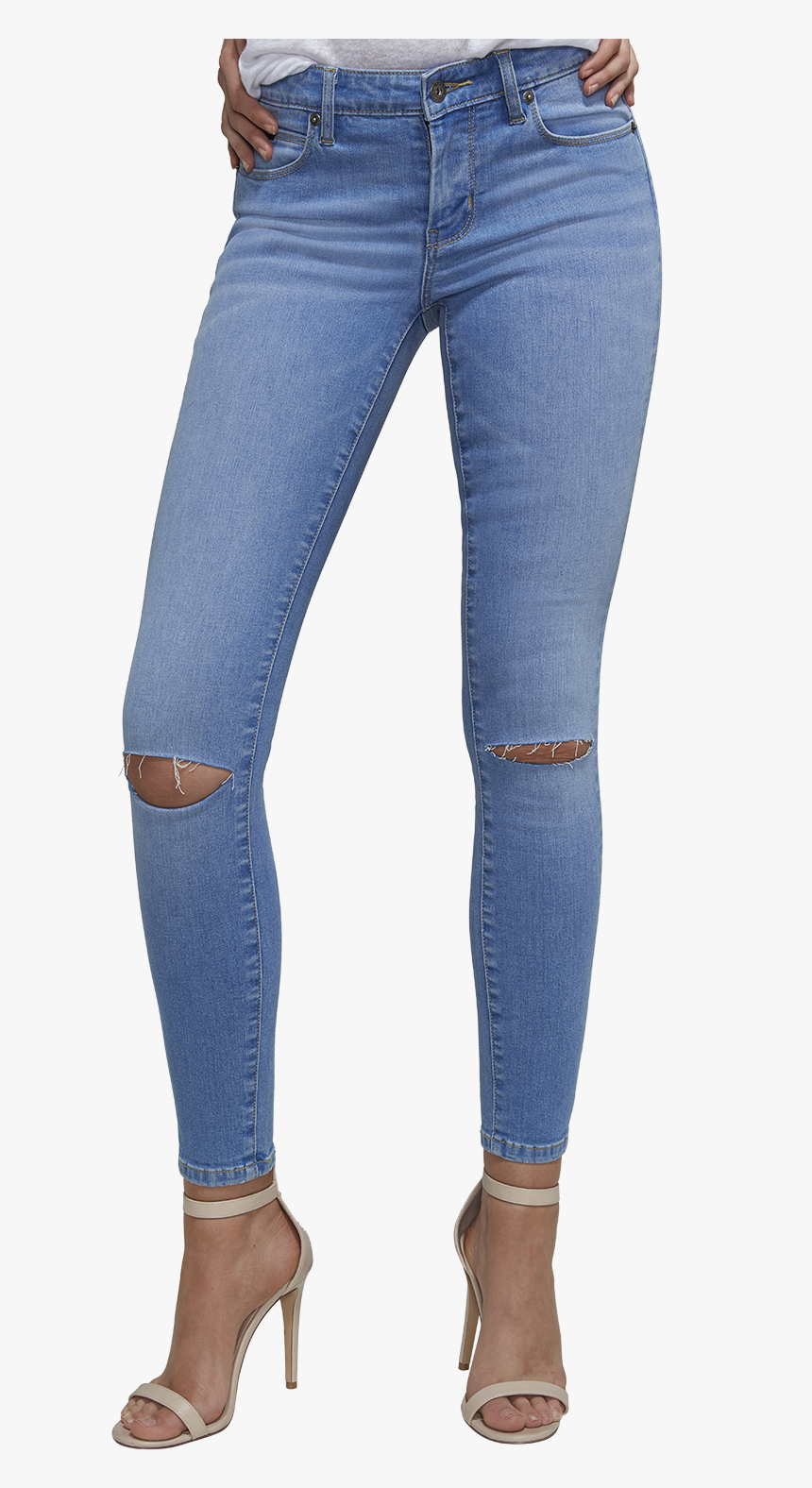 Kate Hipster Jean In Colour Dream Blue - High Heels, HD Png Download, Free Download