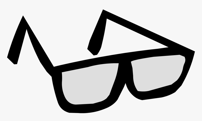 Black Glasses Club Penguin - Club Penguin Glasses, HD Png Download, Free Download