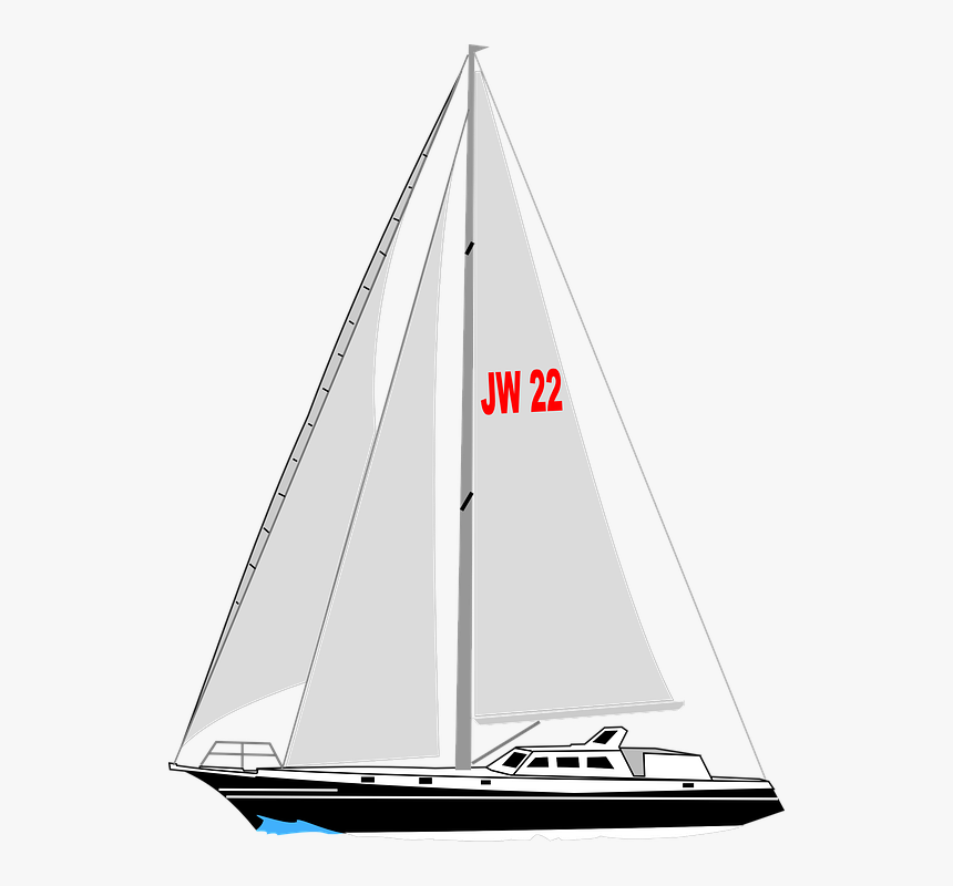 Sailboat, Boat, Yacht, Sail, - Sail Yacht Clipart, HD Png Download, Free Download
