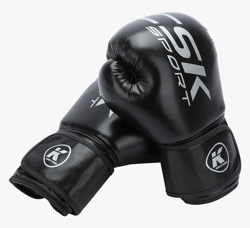 8 Oz 10oz 12oz 14oz 16oz Black Leather Gym Boxing Gloves - Boxing Glove, HD Png Download, Free Download