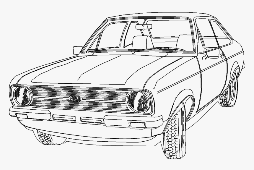 Escort 3 Perspective3d View"
 Class="mw 100 Mh 100 - Car Drawing Perspective, HD Png Download, Free Download