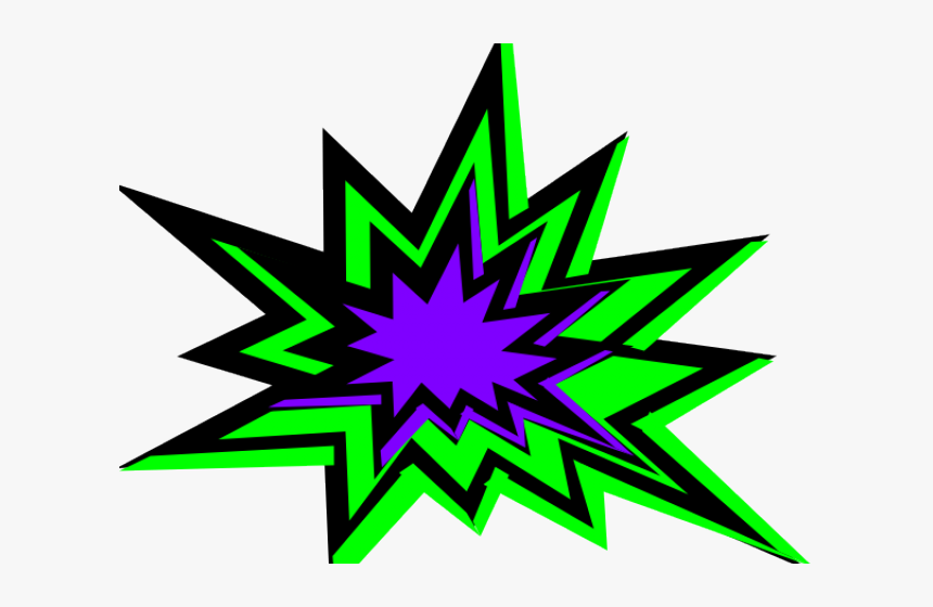 Starburst Clipart Purple - Pow .png, Transparent Png, Free Download