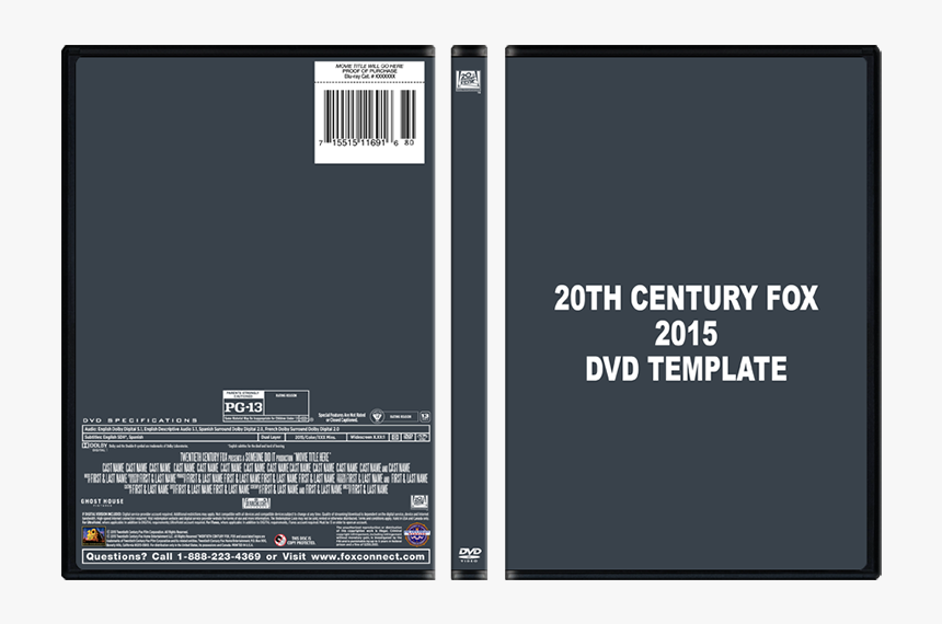 Dvd Cover Png - Dvd Template 20th Century Fox, Transparent Png, Free Download
