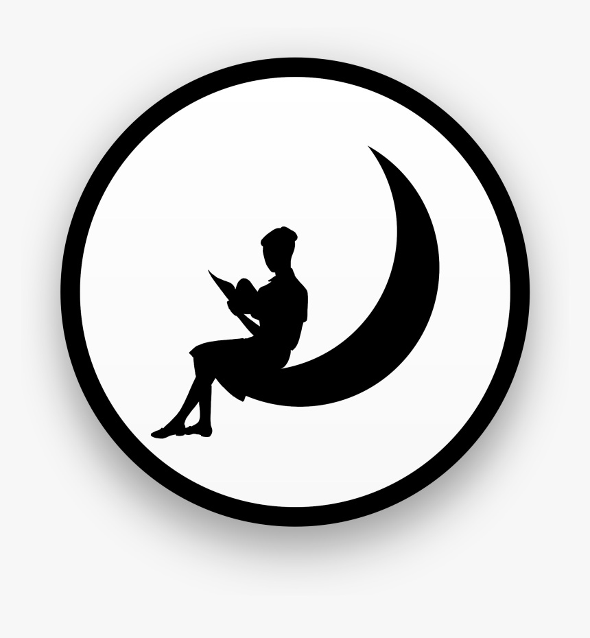 Girl On The Moon Emblem Clip Arts - Moon Logo With Woman, HD Png Download, Free Download
