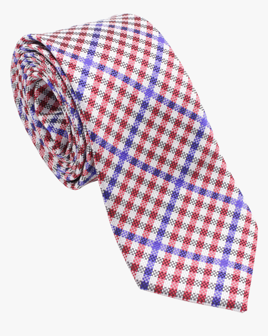 Red, White, And Blue Gingham Patterned Necktie - Vans Shirts Checkerboard Women, HD Png Download, Free Download